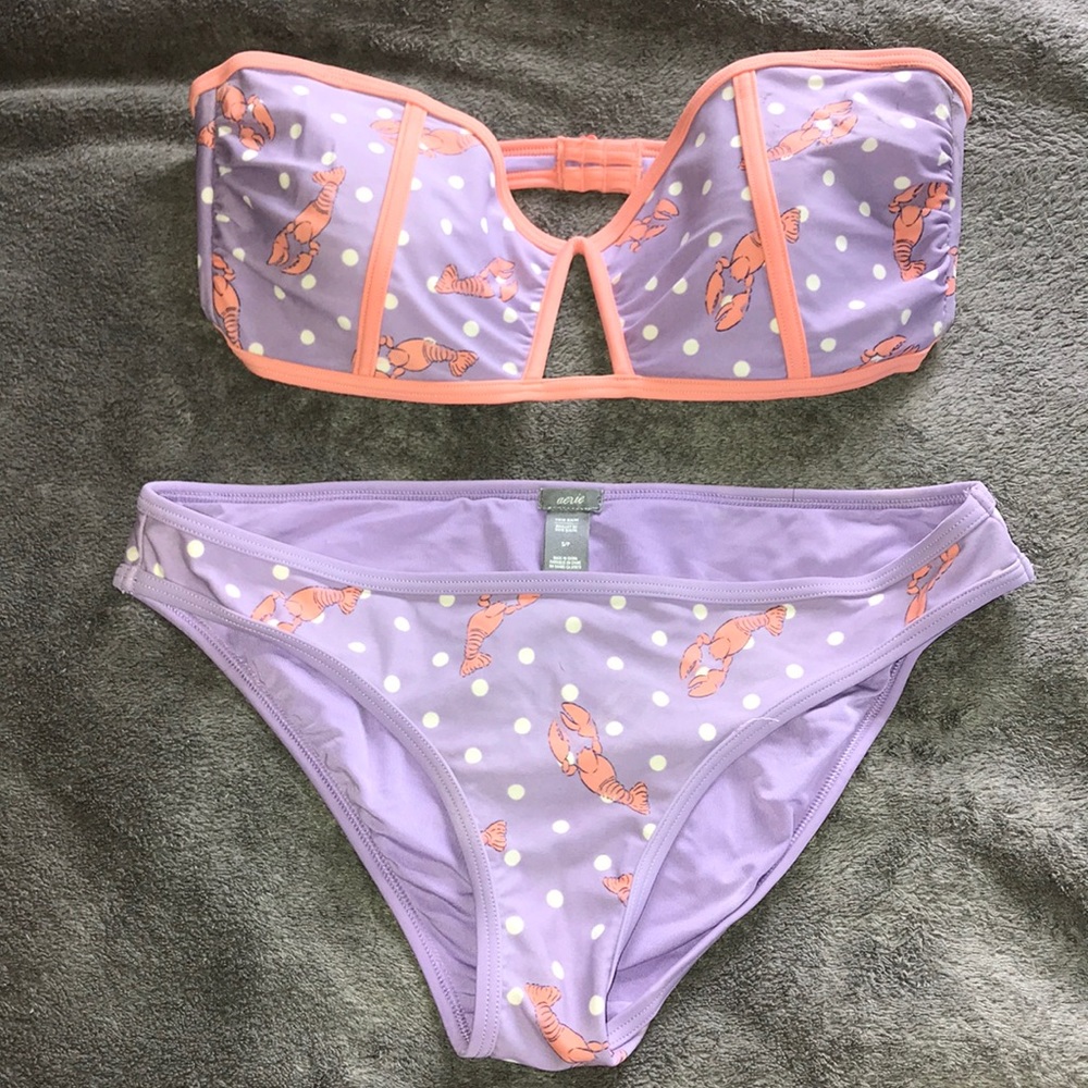Purple Lobster Bikini Set